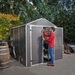 Abri De Jardin RUBICON 4,2m² En Aluminium Et Polycarbonate - Palram - Canopia -Jardin Fournitures Rabais abri de jardin rubicon 42m en aluminium et polycarbonate palram 1 3