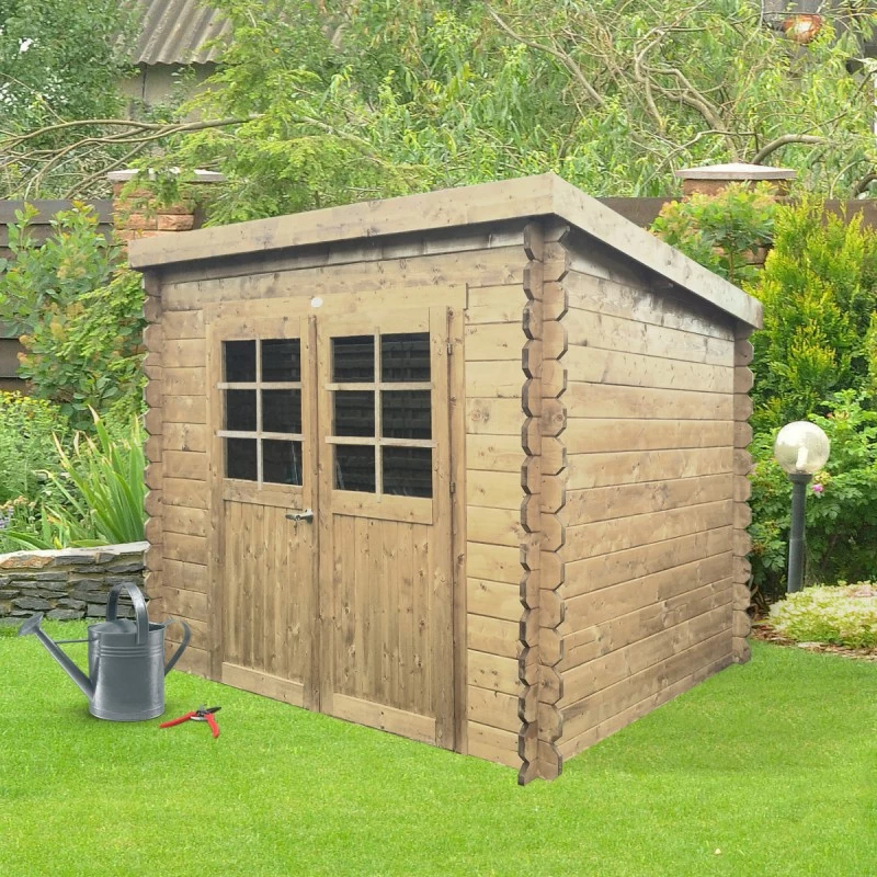 Abri De Jardin Stendal 4,91m² En Bois Massif 19mm à Toit Monopente - SOLID 1 Abri De Jardin Stendal 4,91m² En Bois Massif 19mm à Toit Monopente - SOLID