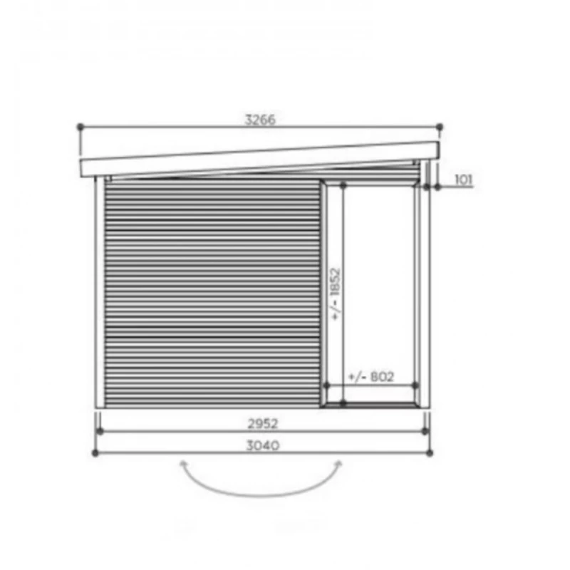 Abri De Jardin Tavira 26m² En Bois Massif 28mm Avec Terrasse Couverte - SOLID 3 Abri De Jardin Tavira 26m² En Bois Massif 28mm Avec Terrasse Couverte - SOLID – Image 3