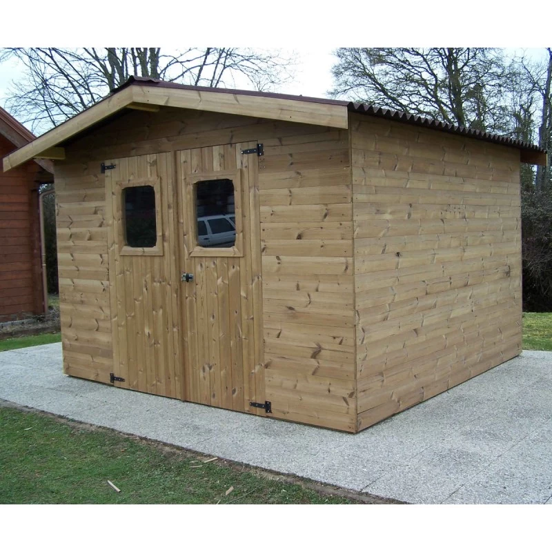 Abri Therma 10,33m² En Bois Thermo Traité Et Toiture Onduline HABRITA 1 Abri Therma 10,33m² En Bois Thermo Traité Et Toiture Onduline HABRITA