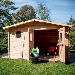 Abri De Jardin En Douglas DOMMAR 15,27m² Madriers 28mm + Couverture Onduline - HABRITA 10 Abri De Jardin En Douglas DOMMAR 15,27m² Madriers 28mm + Couverture Onduline - HABRITA -Jardin Fournitures Rabais abri dommar 1527m en madriers douglas 28mm sans plancher habrita 4