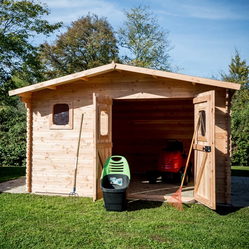 Abri De Jardin En Douglas DOMMAR 15,27m² Madriers 28mm + Couverture Onduline - HABRITA 5 Abri De Jardin En Douglas DOMMAR 15,27m² Madriers 28mm + Couverture Onduline - HABRITA – Image 5