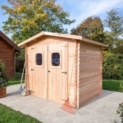 Abri En Madriers Douglas 28mm DOMMAR 6,33m² + Couverture Onduline - HABRITA -Jardin Fournitures Rabais abri dommar 633m en madriers douglas 28mm sans plancher habrita 3