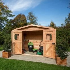 Abri En Madriers Douglas 28mm DOMMAR 6,33m² + Couverture Onduline - HABRITA -Jardin Fournitures Rabais abri dommar 633m en madriers douglas 28mm sans plancher habrita 5