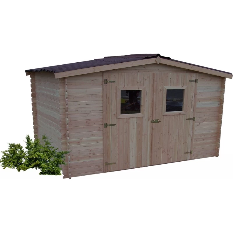 Abri De Jardin En Bois De Douglas 9,85m² DUBLIN 28mm + Couverture Onduline - HABRITA 2 Abri De Jardin En Bois De Douglas 9,85m² DUBLIN 28mm + Couverture Onduline - HABRITA – Image 2