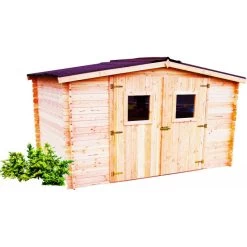 Abri De Jardin En Bois De Douglas 9,85m² DUBLIN 28mm + Couverture Onduline - HABRITA 7 Abri De Jardin En Bois De Douglas 9,85m² DUBLIN 28mm + Couverture Onduline - HABRITA -Jardin Fournitures Rabais abri dublin 532m en madriers douglas 28mm sans plancher habrita 2