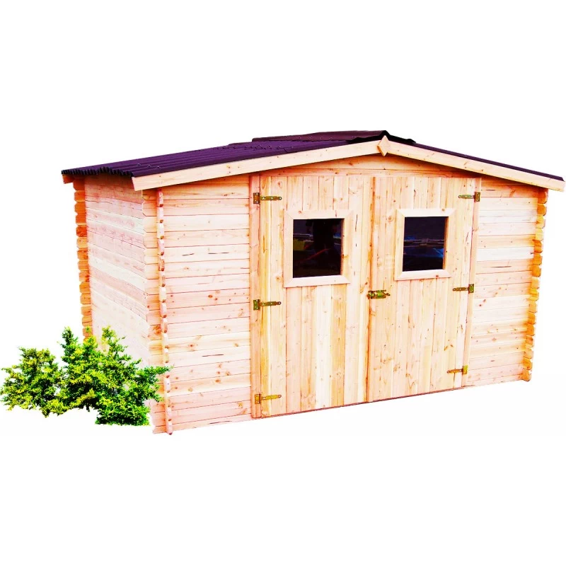 Abri De Jardin En Bois De Douglas 9,85m² DUBLIN 28mm + Couverture Onduline - HABRITA 3 Abri De Jardin En Bois De Douglas 9,85m² DUBLIN 28mm + Couverture Onduline - HABRITA – Image 3