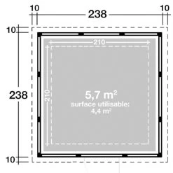 Abri En Acier Galvanisé Blanc 5,7m² Eleganto 2424 Telluria -Jardin Fournitures Rabais abri en acier galvanise blanc 57m eleganto 2424 telluria 2