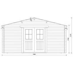 Abri En Bois Massif 12m² PRIMO 28mm Traité Teinté Marron Gardy Shelter -Jardin Fournitures Rabais abri en bois massif 12m primo 28mm traite teinte marron gardy shelter 3
