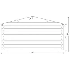 Abri En Bois Massif 12m² PRIMO 28mm Traité Teinté Marron Gardy Shelter -Jardin Fournitures Rabais abri en bois massif 12m primo 28mm traite teinte marron gardy shelter 4