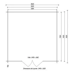 Abri En Bois Massif 13m² PRIMO 28mm Traité Teinté Marron Gardy Shelter -Jardin Fournitures Rabais abri en bois massif 13m primo 28mm traite teinte marron gardy shelter 4