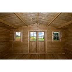 Abri En Bois Massif 19,8m² PLUS 40mm Traité Teinté Marron Gardy Shelter 9 Abri En Bois Massif 19,8m² PLUS 40mm Traité Teinté Marron Gardy Shelter -Jardin Fournitures Rabais abri en bois massif 198m plus 40mm traite teinte marron gardy shelter 3