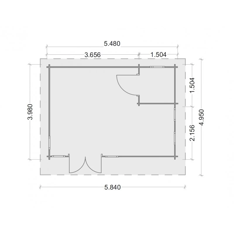 Abri En Bois Massif 22m² MODERNE - Madriers 40mm Gardy Shelter 3 Abri En Bois Massif 22m² MODERNE - Madriers 40mm Gardy Shelter – Image 3