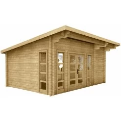 Abri En Bois Massif 22m² MODERNE - Madriers 40mm Gardy Shelter
