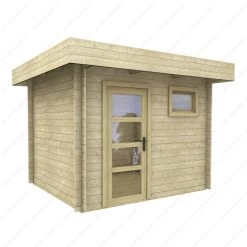 Abri En Bois Massif 7,5m² MODERNE - Madriers 40mm Gardy Shelter -Jardin Fournitures Rabais abri en bois massif 75m moderne madriers 40mm gardy shelter 2