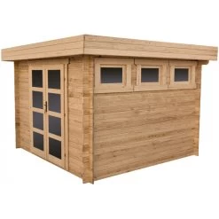 Abri En Bois Massif 9m² MODERNE Traité Marron 40mm Gardy Shelter 10 Abri En Bois Massif 9m² MODERNE Traité Marron 40mm Gardy Shelter -Jardin Fournitures Rabais abri en bois massif 9m moderne traite marron 40mm gardy shelter 4