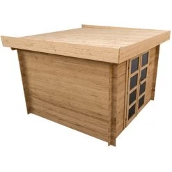 Abri En Bois Massif 9m² MODERNE Traité Marron 40mm Gardy Shelter 11 Abri En Bois Massif 9m² MODERNE Traité Marron 40mm Gardy Shelter -Jardin Fournitures Rabais abri en bois massif 9m moderne traite marron 40mm gardy shelter 5