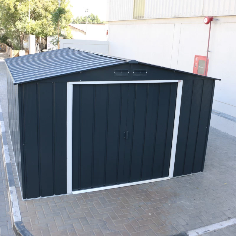 Abri En Métal Parois Hautes Anthracite Colussus 7,79m² DURAMAX + Kit Ancrage 6 Abri En Métal Parois Hautes Anthracite Colussus 7,79m² DURAMAX + Kit Ancrage – Image 6