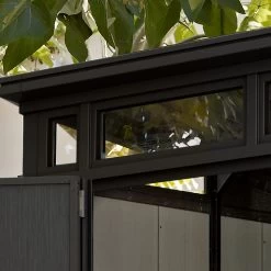 Abri En Résine Brossée Monopente Brossium 4,7m² + Plancher Keter -Jardin Fournitures Rabais abri en resine brossee monopente brossium 47m plancher keter 4