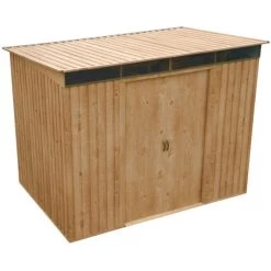 Abri Monopente En Métal Imitation Bois Skylight 4,84m² - DURAMAX + Kit D'ancrage -Jardin Fournitures Rabais abri monopente en metal imitation bois skylight 484m duramax 5