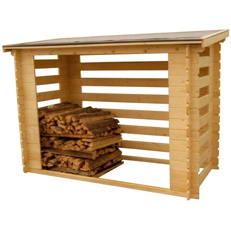 Abri Range-bûches 4 Stères Madriers Massif 20mm Certifié 1 Abri Range-bûches 4 Stères Madriers Massif 20mm Certifié