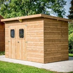 Abri Theora 6,45m² En Bois Thermo Traité Et Toiture Onduline HABRITA