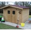 Abri Thermabri 11,97m² En Bois Thermo Traité Toiture Onduline HABRITA