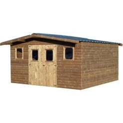 Abri Thermabri 19,69m² En Bois Thermo Traité Toiture En Acier HABRITA -Jardin Fournitures Rabais abri thermabri 1969m en bois thermo traite toiture en acier habrita 5