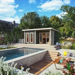 Jardin Fournitures Rabais -Jardin Fournitures Rabais abri toit plat 1878m bois massif gris terre 40mm radeburg 5 karibu 1