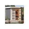 Abri Toit Plat 4,62m² Goldendorf 3 En Bois Vitrifié Gris 19mm - Karibu