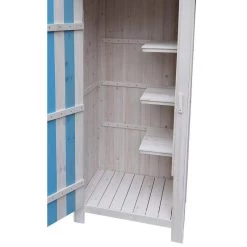 Armoire De Jardin En Bois Lasuré Bleu Et Blanc 0,41m² - Habrita 9 Armoire De Jardin En Bois Lasuré Bleu Et Blanc 0,41m² - Habrita -Jardin Fournitures Rabais armoire de jardin en bois lasure bleu et blanc 041m habrita 4