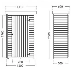 Armoire De Jardin En Bois Massif Traité Autoclave 0,72m² THEO – Forest Style -Jardin Fournitures Rabais armoire de jardin en bois massif traite autoclave 072m theo forest style 4