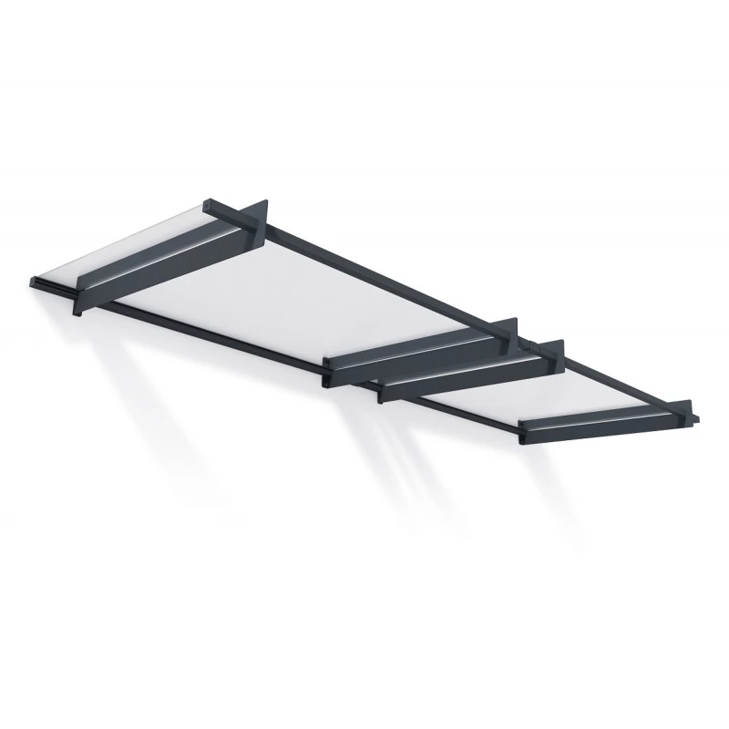 Auvent Marquise En Acrylique Gris Clair NANCY™ 3000 – Canopia By Palram 3 Auvent Marquise En Acrylique Gris Clair NANCY™ 3000 – Canopia By Palram – Image 3