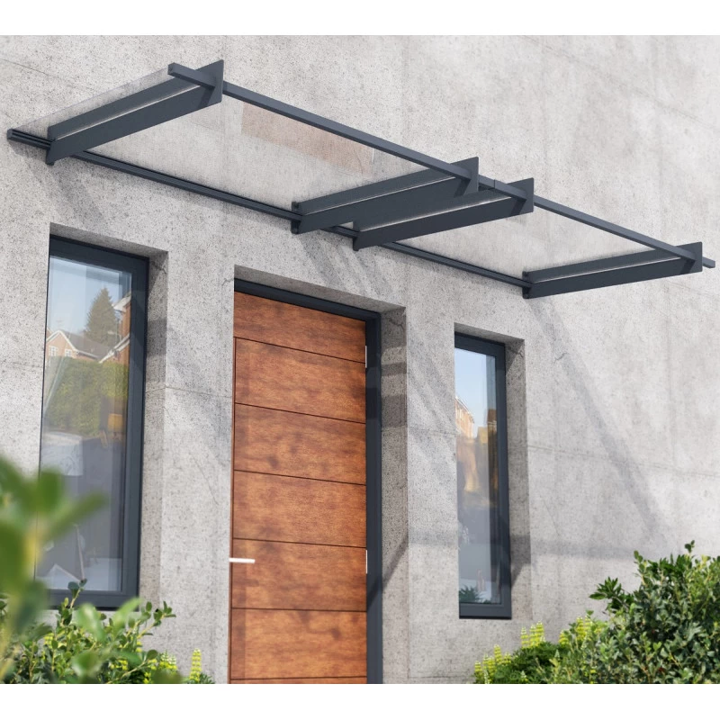 Auvent Marquise En Acrylique Gris Clair NANCY™ 3000 – Canopia By Palram 1 Auvent Marquise En Acrylique Gris Clair NANCY™ 3000 – Canopia By Palram