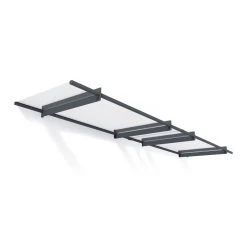 Auvent Marquise En Acrylique Gris Clair NANCY™ 4100 – Canopia By Palram -Jardin Fournitures Rabais auvent marquise en acrylique gris clair nancy 4100 canopia 2