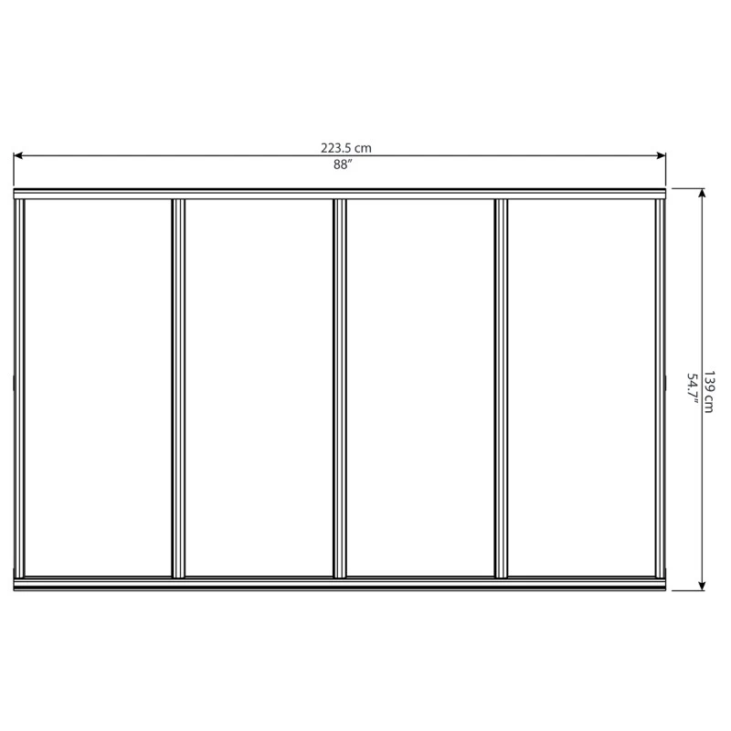 Auvent Marquise En Acrylique 3 Mm Bordeaux™ 2230 – Palram - Canopia 3 Auvent Marquise En Acrylique 3 Mm Bordeaux™ 2230 – Palram - Canopia – Image 3