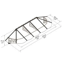 Auvent Marquise En Polycarbonate 4mm Lily XL™ 2600 – Canopia -Jardin Fournitures Rabais auvent marquise en polycarbonate 4mm lily xl 3150 canopia 2