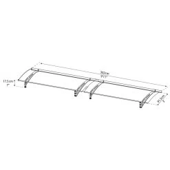 Auvent Marquise Gris AQUILA™ 3000 - Canopia By Palram -Jardin Fournitures Rabais auvent marquise gris aquila 3000 palram canopia 2