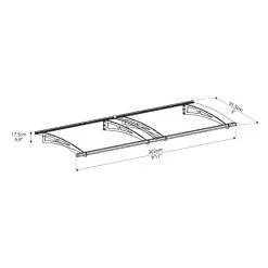 Auvent Marquise Transparent AQUILA™ 3000 - Palram - Canopia -Jardin Fournitures Rabais auvent marquise transparent aquila 3000 palram 1 2