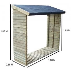 Bucher Mural 2 Stères En Bois Massif Certifié FSC Traité Autoclave -Jardin Fournitures Rabais bucher mural en bois massif certifie traite autoclave 2