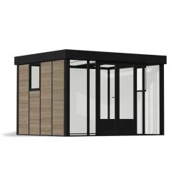 Studio De Jardin En Aluminium Et Bois Composite 10,1m² - Isolation Triple Paroi Copenhagen – Canopia By Palram -Jardin Fournitures Rabais bureau de jardin en aluminium et bois composite 101m isolation triple paroi copenhagen canopia by palram 2
