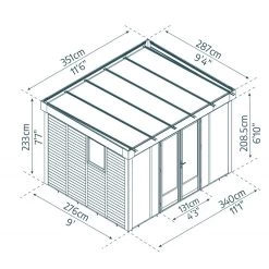 Studio De Jardin En Aluminium Et Bois Composite 10,1m² - Isolation Triple Paroi Copenhagen – Canopia By Palram -Jardin Fournitures Rabais bureau de jardin en aluminium et bois composite 101m isolation triple paroi copenhagen canopia by palram 3