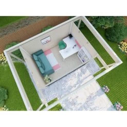 Bureau De Jardin En Bois Massif Avec Terrasse 16,5m² - Madriers 40mm Gardy Shelter -Jardin Fournitures Rabais bureau de jardin en bois massif avec terrasse 165m madriers 40mm gardy shelter 4