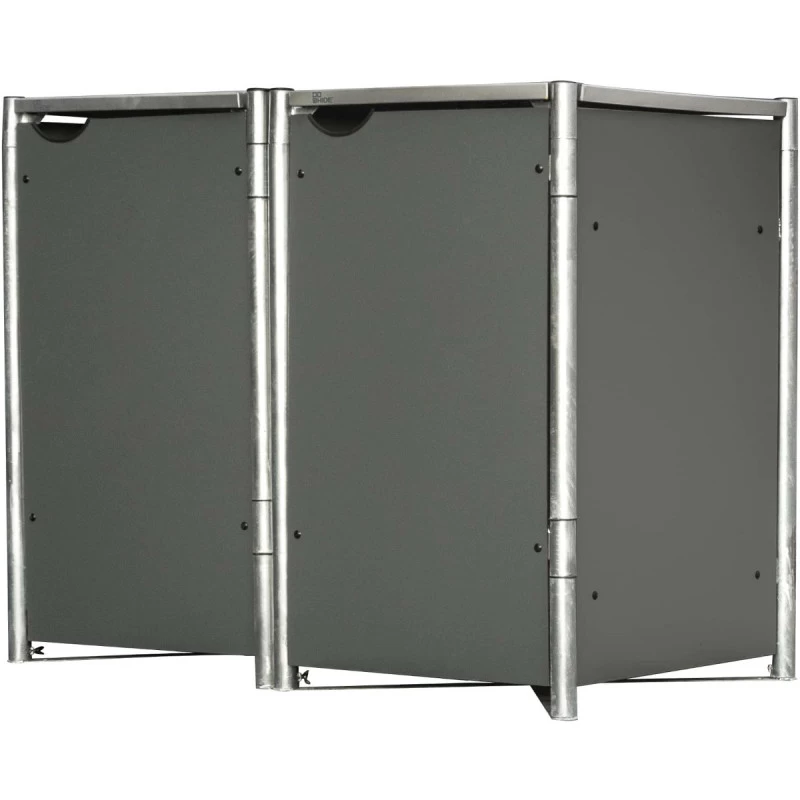 Cache-poubelle 2 Compartiments Müllbox En Aluminium Gris 2x240L – HIDE 3 Cache-poubelle 2 Compartiments Müllbox En Aluminium Gris 2x240L – HIDE – Image 3