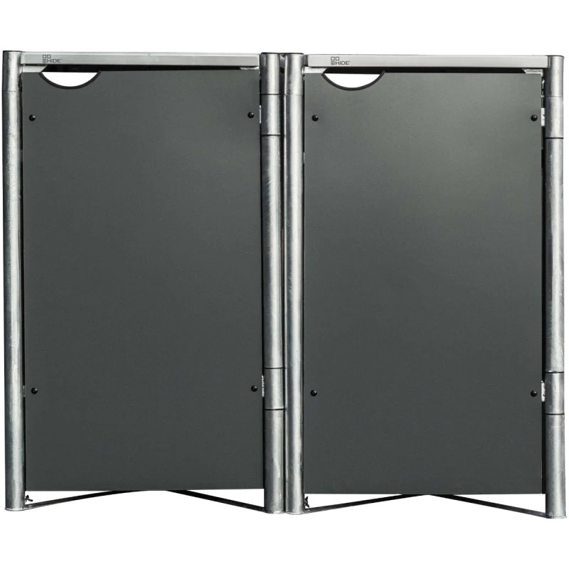 Cache-poubelle 2 Compartiments Müllbox En Aluminium Gris 2x240L – HIDE 1 Cache-poubelle 2 Compartiments Müllbox En Aluminium Gris 2x240L – HIDE