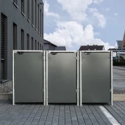 Cache-poubelle 3 Compartiments Müllbox En Aluminium Gris 3x240L – HIDE 9 Cache-poubelle 3 Compartiments Müllbox En Aluminium Gris 3x240L – HIDE -Jardin Fournitures Rabais cache poubelle 3 compartiments mullbox en aluminium gris 3x240l hide 3
