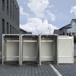 Cache-poubelle 3 Compartiments Müllbox En Aluminium Noir 3x140L – HIDE 9 Cache-poubelle 3 Compartiments Müllbox En Aluminium Noir 3x140L – HIDE -Jardin Fournitures Rabais cache poubelle 3 compartiments mullbox en aluminium noir 3x140l hide 3