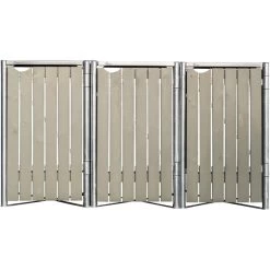 Cache-poubelle 3 Compartiments Müllbox En Bois Traité Gris 3x240L – HIDE -Jardin Fournitures Rabais cache poubelle 3 compartiments mullbox en bois traite gris 3x240l hide 2