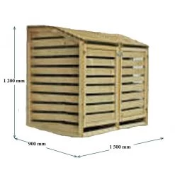 Cache Poubelle Double En Bois Massif Certifié Traité Autoclave -Jardin Fournitures Rabais cache poubelle double en bois massif certifie traite autoclave 3