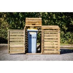 Cache Poubelle Double En Bois Massif Certifié Traité Autoclave -Jardin Fournitures Rabais cache poubelle double en bois massif certifie traite autoclave 4